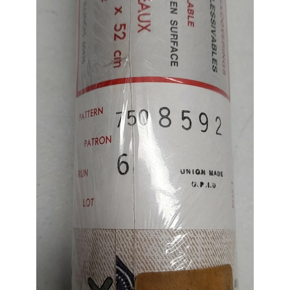 Vtg One Double Roll Prepasted Taylor Wallcovering Durable Vinyl Bandanna